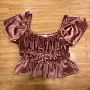 Altard State Velvet Crop Top